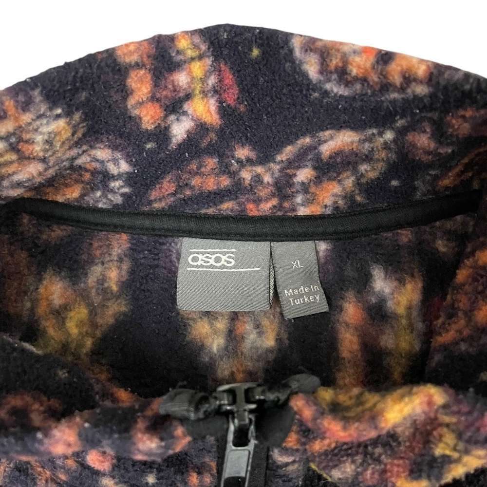 ASOS Paisley Print Fleece Full Zip Jacket XL‎ - Picture 7 of 11